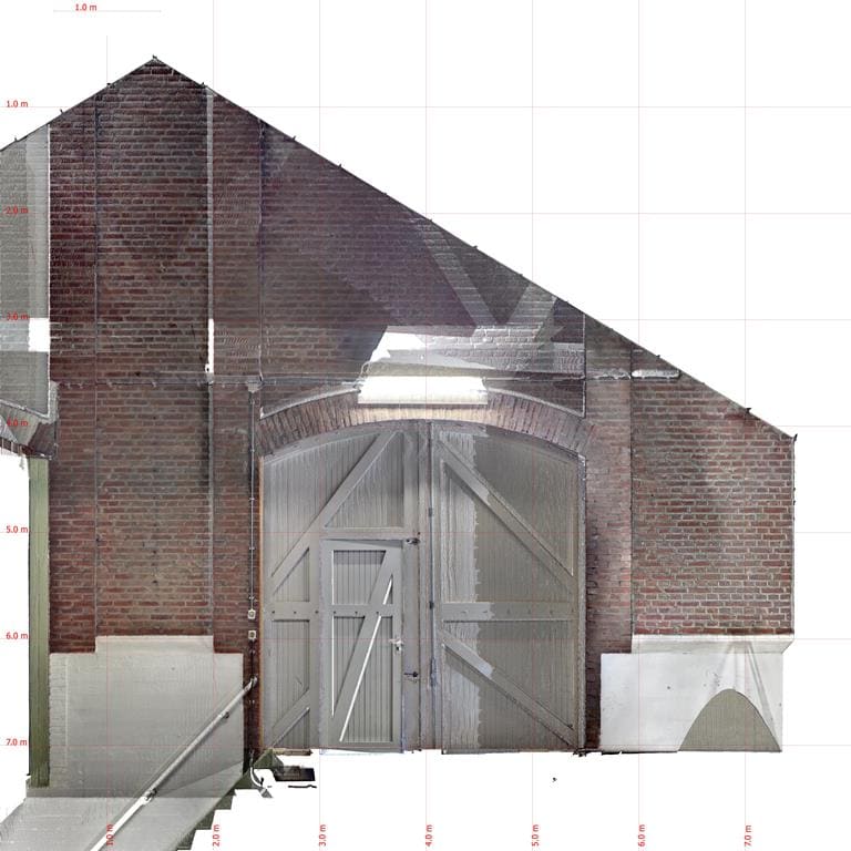 Ortho foto gemaakt door een 3D scanner