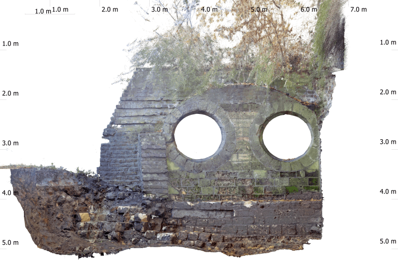 Ortho foto van 3D scan van archeologie Sittard